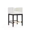 Manhattan Comfort Kingsley Counter Stool in Ivory and Dark Walnut (Set of 2) 2-CS005-IV - alternate 2